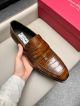 Ferragamo Man Brown  Calfskin Business Leather Shoes 042899 (7)_th.jpg